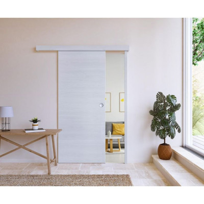 PORTE COULISSANTE RAPHY ** NOIR R8 CUVETTE TIRE DOIGT 204x83 CM