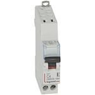 Disjoncteur Phase+Neutre DX3 4A courbe C unique borne auto 407709 - LEGRAND