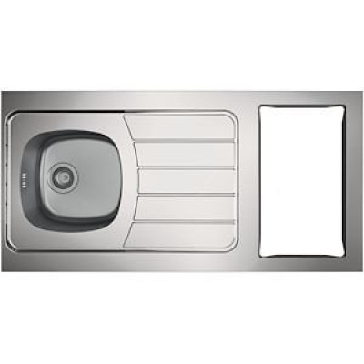 Evier cuisinette ISEO 1 cuve 1200 mm inox 18/10 lisse vidage manuel inclus CPBD120A30 MODERNA