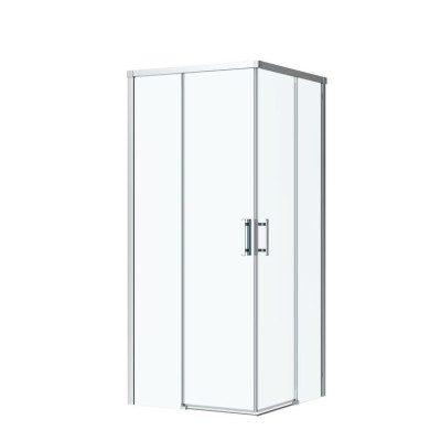 PORTE DE DOUCHE ANGLE CARRE MARILOU 8/6 MM VS-CHR LARGEUR 80 CM