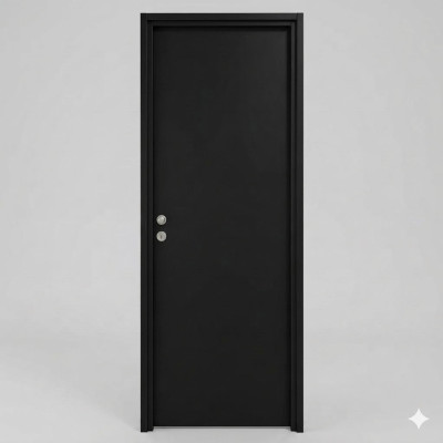 BLOC PORTE HUISSERIE FIN DE CHANTIER RAPHY ** NOIR - 70/102 - 204X73 CM DROITE