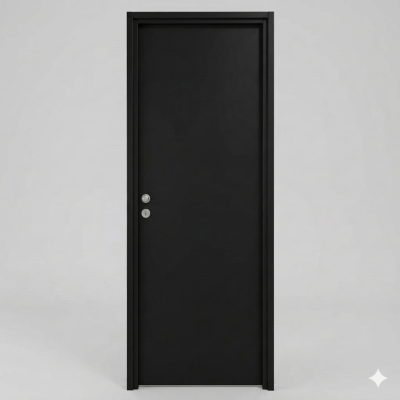 BLOC PORTE HUISSERIE FIN DE CHANTIER RAPHY ** THERMIQUE NOIR 70/102 204x73 CM DROITE