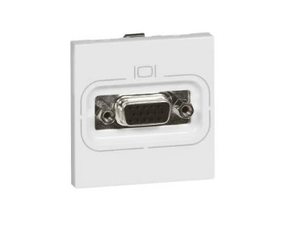 Prise vidéo VGA femelle à visser Programme Mosaic 2 modules blanc 078757 - LEGRAND
