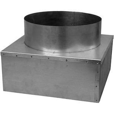 Plénum de raccordement DPC 300 tôle d'acier galvanisé double déflexion 852714 - UNELVENT