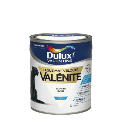 Peinture Valenite mat blanc de blanc 2 litres 5296842 AKZO NOBEL