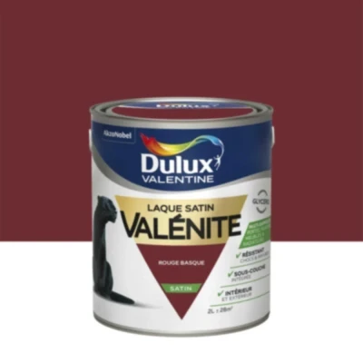 LAQUE GLYCERO SATIN 2 L ROUGE BASQUE VALENITE AKZO NOBEL