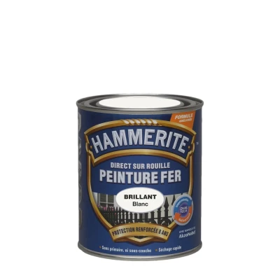 PEINTURE ANTIROUILLE 2.5 L BASE WHITE HAMMERITE
