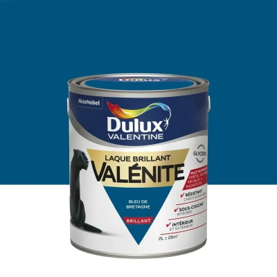 LAQUE GLYCERO BRILLANT 2 L BLEU DE BRETAGNE VALENITE AKZO NOBEL