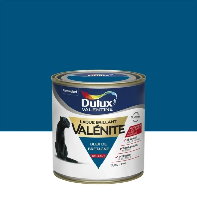 LAQUE GLYCERO BRILLANT 0,5 L BLEU DE BRETAGNE VALENITE AKZO NOBEL