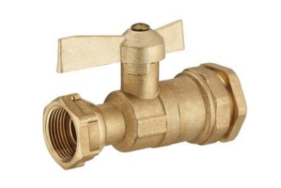Vanne à compression laiton D.25 pour tube en polyéthylène CENTRALE BRICO