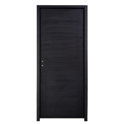 Bloc-porte Raphy noir inserts noir âme agglomérée H204xL73cm droite huisserie 90 2590522 - LAPEYRE