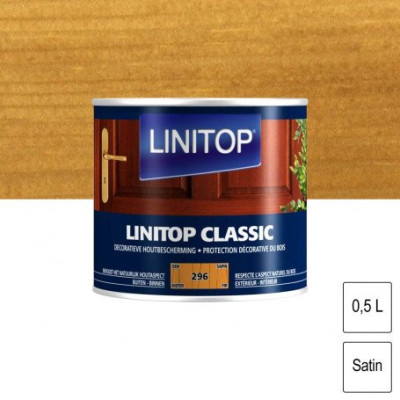 Lasure de protection décorative Classic Sapin satin 0,5 L LINITOP