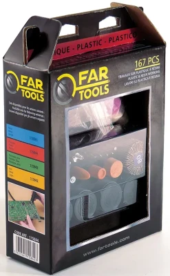Set 167 accessoires mini meuleuse - Spécial plastique FARTOOLS