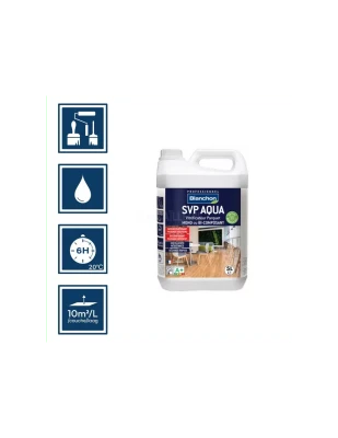 Vitrificateur parquet pur-polyuréthane SVP Aqua satiné bidon 5L (5,390kg) - BLANCHON