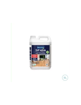 Vitrificateur parquet pur-polyuréthane SVP Aqua satiné bidon 5L poids 5,390kg - BLANCHON
