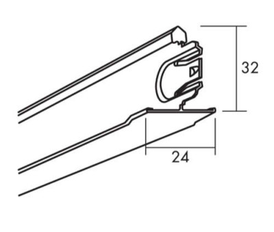 Entretoise Connect C3 T24 pour ossature de plafond longueur 1,20m hauteur 32mm (36 pcs) 26339141 - ECOPHON