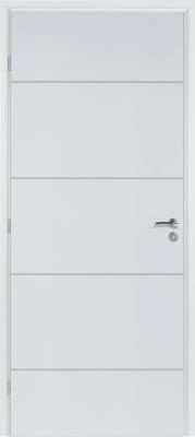 Bloc-porte isolant Ketch prépeint à recouvrement 73x204cm huisserie 74x49 gauche RIBPAIKE73GH74N - RIGHINI