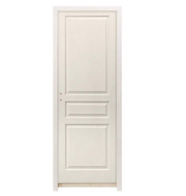 Bloc-porte alvéolaire postformé Clermont prépeint à recouvrement 93x204cm huisserie 88 BPAACLR93DH88 - CHAUVAT