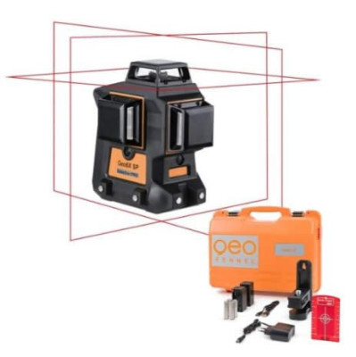 Pack niveau laser lignes 3D 360° Geo6X SP rouge batterie avec accessoires 534100 - GEOFENNEL
