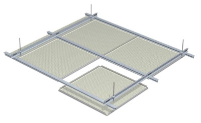 Cassette de plafond métallique lisse Monobac NP Blanc 137 format 600x600mm (14 pcs) P5110101 - PLAFOMETAL