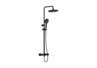 Aquaheat Bliss240 2F colonne de douche ronde noir mat - A4720536EXP - Vitra