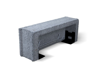 COFFRE PRELINTEAU BETON PLS LARGEUR TABLEAU 360 CM + SOUS FACE BLANC PREFA TECHNICOF