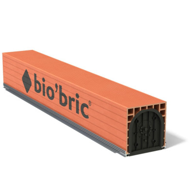Coffre de volet roulant en terre cuite monobloc longueur 3790 mm, largeur 285 mm, hauteur 300 mm BIO'BRIC