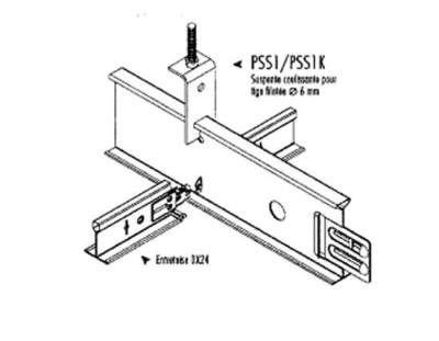 Suspente métallique époxy PSS1K pour profilé porteur DXE boîte de 50 pièces charge 60kg PSS1K - DONN