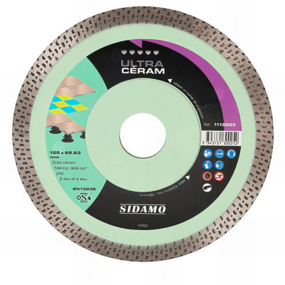 Disque diamant ULTRA CÉRAM Dimensions 115x22,23x10 mm Grès céram / faïence - 11130024 Sidamo