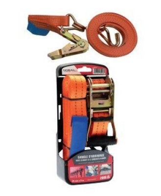 SANGLE ARRIMAGE AVEC CLIQUET 6,0 M RESISTANCE 2000 KG NORAIL