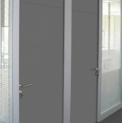 Porte stratifiée âme pleine cloison de bureau Gris Cendré OXP76 H2040xL830mm - REVILOX