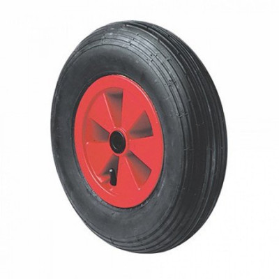 Roue gonflable pour brouette en polypropylène Diamètre 400 x largeur 105 mm rouge GUITEL