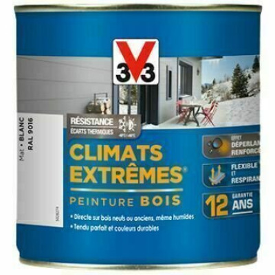 Peinture bois Climats extremes Blanc Mat 2 L V33