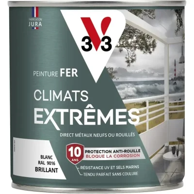 Peinture fer Climats Extrêmes Mat Noir Pot de 0.25 L V33