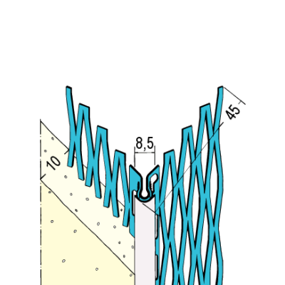 Cornière d'angle pour enduit extérieur 10 mm tête ronde PROTEKTOR