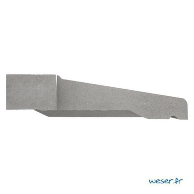 Appui de fenêtre à pose simplifiée Slim 39 gris 39x68x4,2 cm WESER