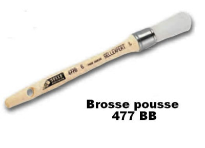 Brosse pouce ronde Sellexpert fibres synthétiques manche bois brut taille 6 477BB-6 - OCAI