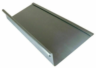 Gouttière Nantaise 400 mm avec pince boudin 14 mm relevé 100 mm zinc naturel NEDZINK AMELUX