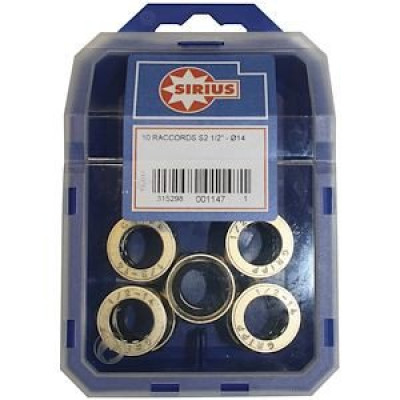 Joint gripp avec écrou 20x27 pour cuivre diamètre 14 mm 10 pièces WATTS