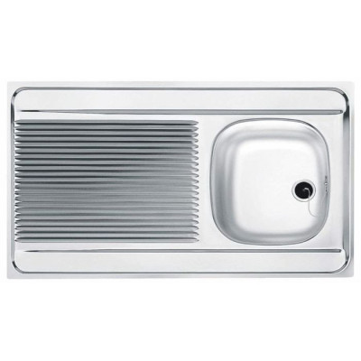 Evier Monocuve Inox Man711-800 avec égouttoir 800x600 cm à poser Franke