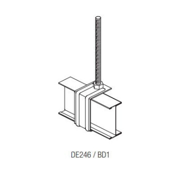 Profilé de raccordement double H DE246 longueur 4,00m 40x19mm  - DONN