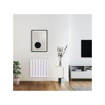 RADIATEUR ALU ELECTRIQUE 750 W BLANC A INERTIE DOMAO 100