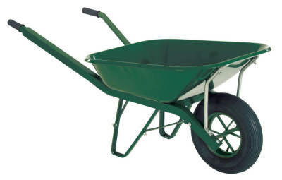 Brouette cornière travaux de voirie verte roue gonflable 100 L A1000SA4001 ALTRAD