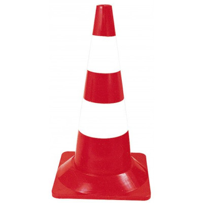 Cône de signalisation polyéthylène orange fluorescent hauteur 500mm 520304 - TALIAPLAST