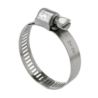 Collier à bande ajourée inox W4 8 mm serrage 24- 36 mm blister de 10 NORMA DISTRIBUTION