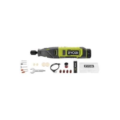 Mini-outil multifonction RRT4-120GA15 - 4V - 1 Batterie 2.0Ah - 1 Câble USB C - 15 Accessoires RYOBI