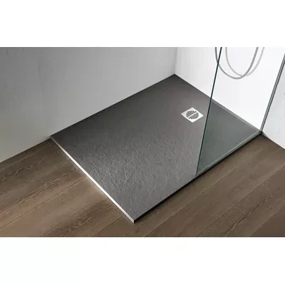 Receveur ardoise recoupable 120x90 ciment résine DOMAO 200