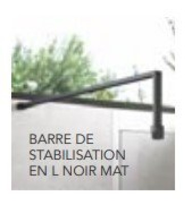 Barre de stabilisation en L - Longueur 1410 mm Hauteur 220 mm FLAIR SHOWERS LIMITED