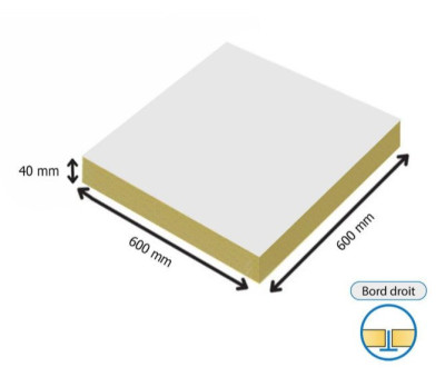 Dalle de plafond Advantage bords A Blanc 600x600x40mm - Carton de 20 pièces - 337451940 ECOPHON