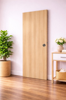 Porte Coulissante Décor Chêne Naturel Honey Oak  H204 x L93 cm, Serrure a condamnation